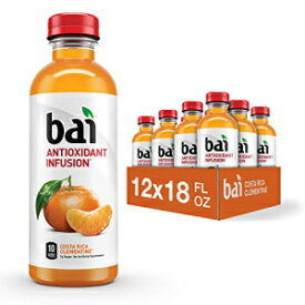 Bai Flavored Water, Costa Rica Clementine, Antioxidant Infused Drinks, 18 id Ounce Bottles, (Pack of 12)