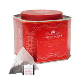 Harney & Sons 紅茶缶ロイヤル ティー ブレンド、プレゼントに最適なサシェ、2.67 オンス、イングリッシュ ブレックファスト、30 個 Harney & Sons Royal Tea Tin Blend of Black Teas, Great Present Idea Sachets, 2.67 Ozs, English Break