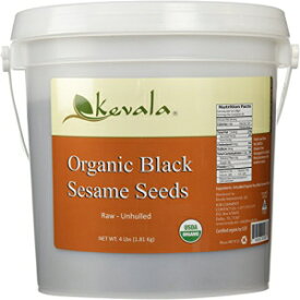 Kevala オーガニック黒ごま 4ポンド (生) Kevala Organic Black Sesame Seeds 4Lbs (RAW)