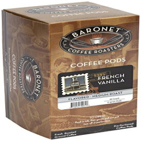 Baronet Coffee フレンチバニラコーヒーポッドボックス、54個 Baronet Coffee French Vanilla Coffee Pods Box, 54 Count