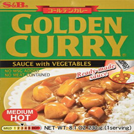 S&B ゴーデン ミディアムホットカレー、8.1オンス、ブラウン S & B Goden Medium Hot Curry, 8.1 Ounce, Brown