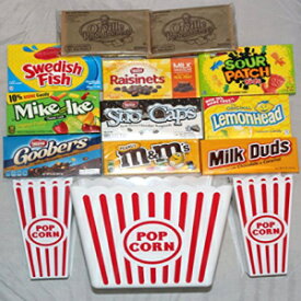 デラックス ファミリー ムービー ナイト シアター ボックス入り キャンディ ポップコーン スナック ギフト バンドル ケア パッケージ セット Deluxe Family Movie Night Theater Boxed Candy Popcorn Snack Gift Bundle Care Package Set