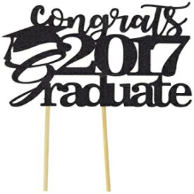 All About 詳細ブラック Congrats 2017 卒業生ケーキトッパー All About Details Black Congrats 2017 Graduate Cake Topper