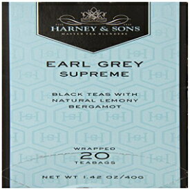 Harney & Sons ブラック ティーバッグ、アール グレイ シュプリーム、20 個 Harney & Sons Black Tea Bags , Earl Grey Supreme, 20 Count