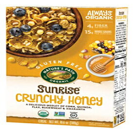 Nature's Path オーガニック グルテンフリー シリアル、サンライズ クランチー ハニー、10.6 オンス ボックス (6 個パック) Nature's Path Organic Gluten Free Cereal, Sunrise Crunchy Honey, 10.6 Oz Box (Pack of 6)