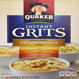 クエーカー インスタント グリッツ チーズ ラバーズ、バラエティパック、12 パック Quaker Instant Grits Cheese Lovers, Variety Pack, 12 Packets