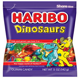 ハリボー グミ キャンディ、恐竜、5 オンス バッグ(12個入り) Haribo Gummi Candy, Dinosaurs, 5 oz. Bag (Pack of 12)