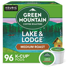 グリーンマウンテンコーヒーロースターズ レイク&ロッジ、シングルサーブキューリグKカップポッド、ミディアムローストコーヒーポッド、96個 Green Mountain Coffee Roasters Lake & Lodge, Single-Serve Keurig K-Cup Pods, Medium Roast Coffee Pods,