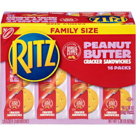 Navisco, Ritz、ピーナッツバター入りクラッカーサンドイッチ、ファミリーサイズ、16 個、22.08 オンスの箱 (3 個パック) Nabisco, Ritz, Cracker Sandwiches with Peanut Butter, Family Size, 16 Count, 22.08oz Box (Pack of 3)