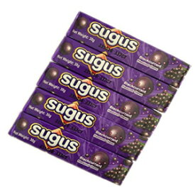 Sugus Rigley's スイートチューイキャンディ ブラックカラント味 5袋（30g×5袋） Sugus Wrigley's Sweet Chewy Candy Black Currant Flavour 5 Packs (30 g. x 5 packs)
