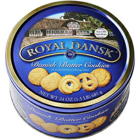 Royal Dansk デンマーク クッキー 缶、バター、24 オンス Royal Dansk Danish Cookies Tin, butter, 24 Ounce