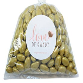 Love of Candy バルク キャンディ - ゴールド ジョーダン アーモンド - 1ポンド バッグ Love of Candy Bulk Candy - Gold Jordan Almonds - 1lb Bag