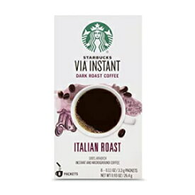 0.11 オンス (8 パック)、イタリアン ロースト、スターバックス VIA インスタント コーヒー ダーク ロースト パケット — イタリアン ロースト — 1 箱 (8 パケット) 0.11 Ounce (Pack of 8), Italian Roast, Starbucks VIA Instant Co