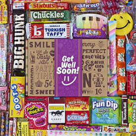 すぐに手に入るより良いケアパッケージ-ノスタルジックな10年のキャンディーギフトボックス-男の子または女の子のための楽しいギャグギフトバスケット-大人、大学生、友人、十代の若者たち、男性または女性に最適 Vintage Candy Co. GET WELL SOON FEEL BETTER CARE