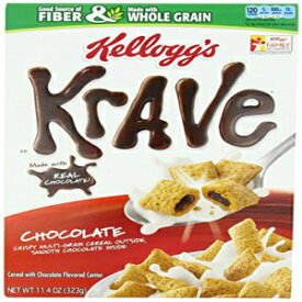 ケロッグ クレイブ チョコレート シリアル、11.4 オンス (4 個パック) Kellogg's Krave Chocolate Cereal, 11.4-Ounce (Pack of 4)