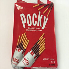 グリコ ポッキーチョコレート 9パック 日本のスナックパーティーパック、4.13オンス (9個パック) Glico Pocky Chocolate 9 Packs Japanese Snack Party Pack, 4.13 Ounce (Pack of 9)