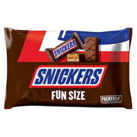 SNICKERS ファンサイズ チョコレートバー バレンタインデー キャンディー 10.59オンスバッグ SNICKERS Fun Size Chocolate Bars Valentine's Day Candy, 10.59-Ounce Bag