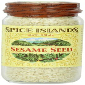 Spice Islands 胡麻種子、全白、2.5 オンス (3 個パック) Spice Islands Sesame Seed, Whole White, 2.5-Ounce (Pack of 3)