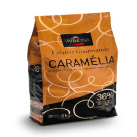 ヴァローナキャラメルチョコレートピストル-ミルク、34％、カラメリア-1袋、6.6ポンド Valrhona Caramel Chocolate Pistoles - Milk, 34%, Caramelia - 1 bag, 6.6 lb