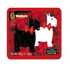 ウォーカーズ ショートブレッド スコッティ 犬型ショートブレッド クッキー ギフト缶 7.8オンス Walkers Shortbread Scottie Dog Shaped Shortbread Cookies Gift Tin, 7.8 Ounce