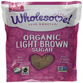 Wholesome Sweeteners Fair Trade Org ライトブラウンシュガー、24 オンスポーチ、2 パック Wholesome Sweeteners Fair Trade Org Light Brown Sugar, 24 oz Pouches, 2 pk