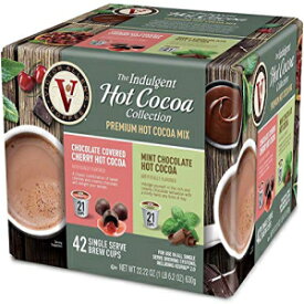 Victor Allens ホットココアチョコレートカバードチェリー & ミントチョコレート (42 個入りバラエティパック) Victor Allens Hot Cocoa Chocolate Covered Cherry & Mint Chocolate (Variety Pack of 42)