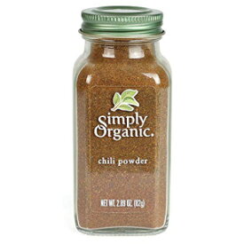 Simply Organic Chili Powder、認定オーガニック | 2.89オンス | 3個パック Simply Organic Chili Powder, Certified Organic | 2.89 oz | Pack of 3