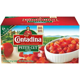 Contadina プチカット缶詰角切りローマスタイルトマト、14.5オンス（6個パック） Contadina Petite Cut Canned Diced Roma Style Tomatoes, 14.5 Oz (Pack of 6)