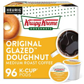クリスピー・クリーム・オリジナル・グレーズド・ドーナツ、シングルサーブ・キューリグKカップポッド、フレーバーミディアムローストコーヒー、96個 Krispy Kreme Original Glazed Doughnut, Single-Serve Keurig K-Cup Pods, Flavored Medium Roast Coffee