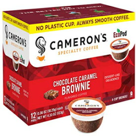 Cameron's Coffee シングルサーブポッド、フレーバー付き、チョコレートキャラメルブラウニー、12 個 (6 個パック) Cameron's Coffee Single Serve Pods, Flavored, Chocolate Caramel Brownie, 12 Count (Pack of 6)
