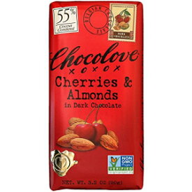 Chocolove、チェリーとアーモンドのダークチョコレート、3.2オンス (12カウント) Chocolove, Cherries and Almonds in Dark Chocolate, 3.2 oz. (12 count)