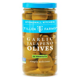 ティレンファームズ ガーリックハラペーニョオリーブ、12オンス Tillen Farms Garlic Jalapeno Olives, 12 ounces