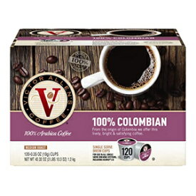 Victor Allen's コーヒー 100% コロンビア、ミディアム ロースト、120 カウント、シングルサーブ コーヒー ポッド、キューリグ K カップ ブルワー用 Victor Allen's Coffee 100% Colombian, Medium Roast, 120 Count, Single Serve Coffee Po