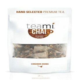 Teami Chai紅茶バッグ-20カウント-カルダモン、ジンジャー、シナモン付き-ラテやスムージーに最適 Teami Chai Black Tea Bags - 20 Count - with Cardamom, Ginger, and Cinnamon - Great for Lattes and Smoothies