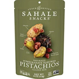 Sahale Snacks ザクロ ピスタチオ グレーズド ミックス、4 オンス (6 個パック) Sahale Snacks Pomegranate Pistachios Glazed Mix, 4 Ounces (Pack of 6)