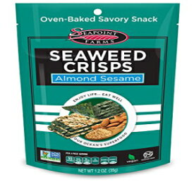 アーモンドセサミ海藻クリスプ - Seapoint Farms、1.2オンスバッグ、12パック Almond Sesame Seaweed Crisps - Seapoint Farms, 1.2 oz Bag, 12 Pack