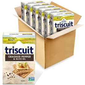 Triscuit ひび割れペッパー＆オリーブオイル全粒小麦クラッカー、6～8.5オンス箱 Triscuit Cracked Pepper & Olive Oil Whole Grain Wheat Crackers, 6 - 8.5 oz Boxes