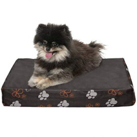 Furhaven Memory Foam Pet Bed for Dogs and Cats - Water-Resistant Indoor-Outdoor Garden Décor Dog Bed Mat with Removable Washable Cover, Bark Brown, Small