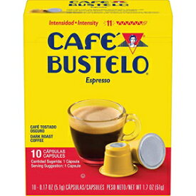 Café Bustelo Coffee エスプレッソ ダークローストコーヒー、エスプレッソマシン用カプセル 40 個、強度 11 Café Bustelo Coffee Espresso Dark Roast Coffee, 40 Count Capsules for Espresso Machines, 11 Intensity