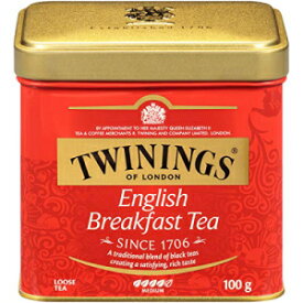 トワイニング オブ ロンドン イングリッシュ ブレックファースト ルーズ ティー 缶、3.5 オンス (6 個パック) Twinings of London English Breakfast Loose Tea Tins, 3.5 Ounce (Pack of 6)