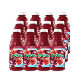 Tropicana、クランベリージュース飲料、32液量オンス ボトル (12 パック) Tropicana, Cranberry Juice Beverage, 32 fl oz. bottles (12 Pack)