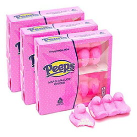 10 Count Peeps ピンクひよこマシュマロ、キャンディーイースターバスケット詰め物、3 個パック 10 Count Peeps Pink Chicks Marshmallows, Candy Easter Basket Stuffer, Pack of 3