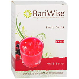 BariWise 高プロテインパウダーフルーツドリンク (プロテイン 15g) / 低炭水化物ダイエットドリンク - ワイルドベリー (7 回分/箱) - 無脂肪、低炭水化物、低カロリー、砂糖不使用 BariWise High Protein Powder Fruit Drink (15g Protein) / Low