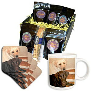 3d[Y uh[ go[ R[q[ Mtg oXPbg }` 3dRose Labrador Retriever Coffee Gift Basket, Multi