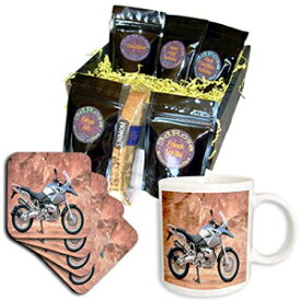 3dRose オートバイスタンディングコーヒーギフトバスケット、マルチ 3dRose Motorcycle Standing Coffee Gift Basket, Multi