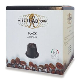 Miscela d'Oro Espresso - ネスプレッソ互換カプセル - フルケース - すべてのブレンド (ブラック) Miscela d'Oro Espresso - Nespresso Compatible Capsules - Full Case - All blends (Black)