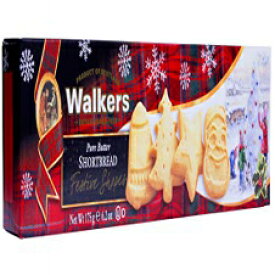 Walkers ショートブレッド フェスティバル シェイプ ショートブレッド ホリデー クッキー、6.2 オンス箱 (4 個パック) Walkers Shortbread Festive Shapes Shortbread Holiday Cookies, 6.2 Ounce Box (Pack of 4)