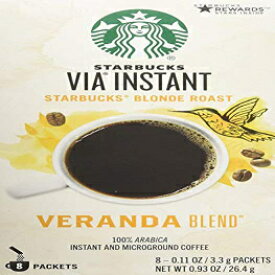 スターバックス VIA インスタント コーヒー、ベランダ ブレンド、8 CT Starbucks VIA Instant Coffee, Veranda Blend, 8 CT