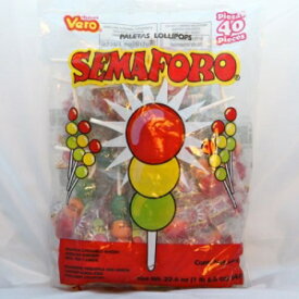 ベロ セマフォロ パレタス ロリポップ (40 個) Vero Semaforo Paletas Lollipops (40 Ct)