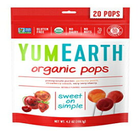 YumEarth オーガニック ロリポップ、各種フレーバー、4.2 オンス (6 個パック) YumEarth Organic Lollipops, Assorted Flavors, 4.2 Ounce (Pack of 6)